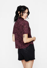 Morgana Cotton Broderie Button Up Shirt