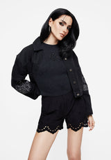 Christina Cotton Cut Out Detail Washed T-Shirt