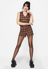 Milo Check Collared Waistcoat