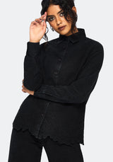 Ceres Cotton Moth Broderie Hem Shirt