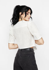 Parilia Cotton V Neck Blouse Top