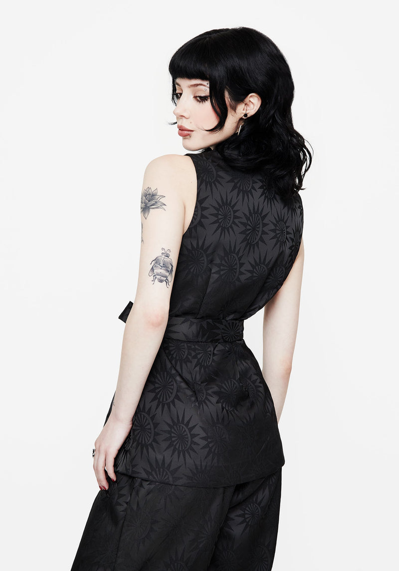 Semine Celestial Printed Tailored Waistcoat
