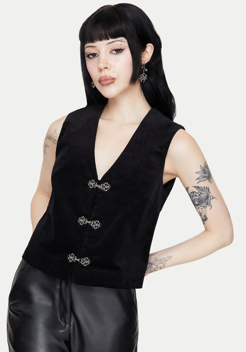 Mire Sleeveless Corduroy Waistcoat Top