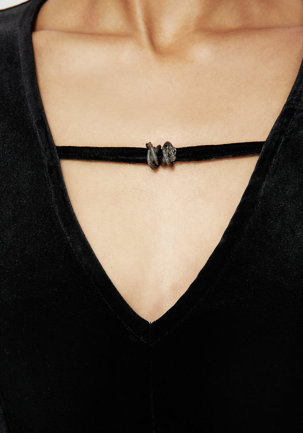 Venin Snake Charm Velour Bodysuit