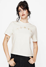 Griffinfly Cotton Embroidered Jersey Cropped T-Shirt