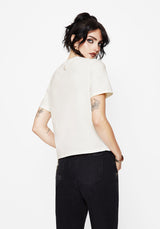 Griffinfly Cotton Embroidered Jersey Cropped T-Shirt