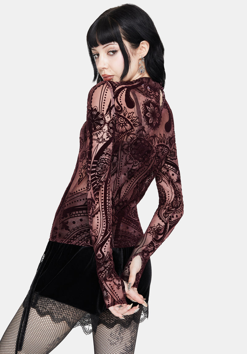 Loveday Paisley Printed High Neck Top