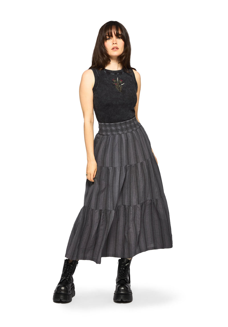 Despair Cotton Embroidered  Washed Jersey Tank Top