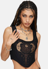 Volara Celestial Moon Embroidered Corset
