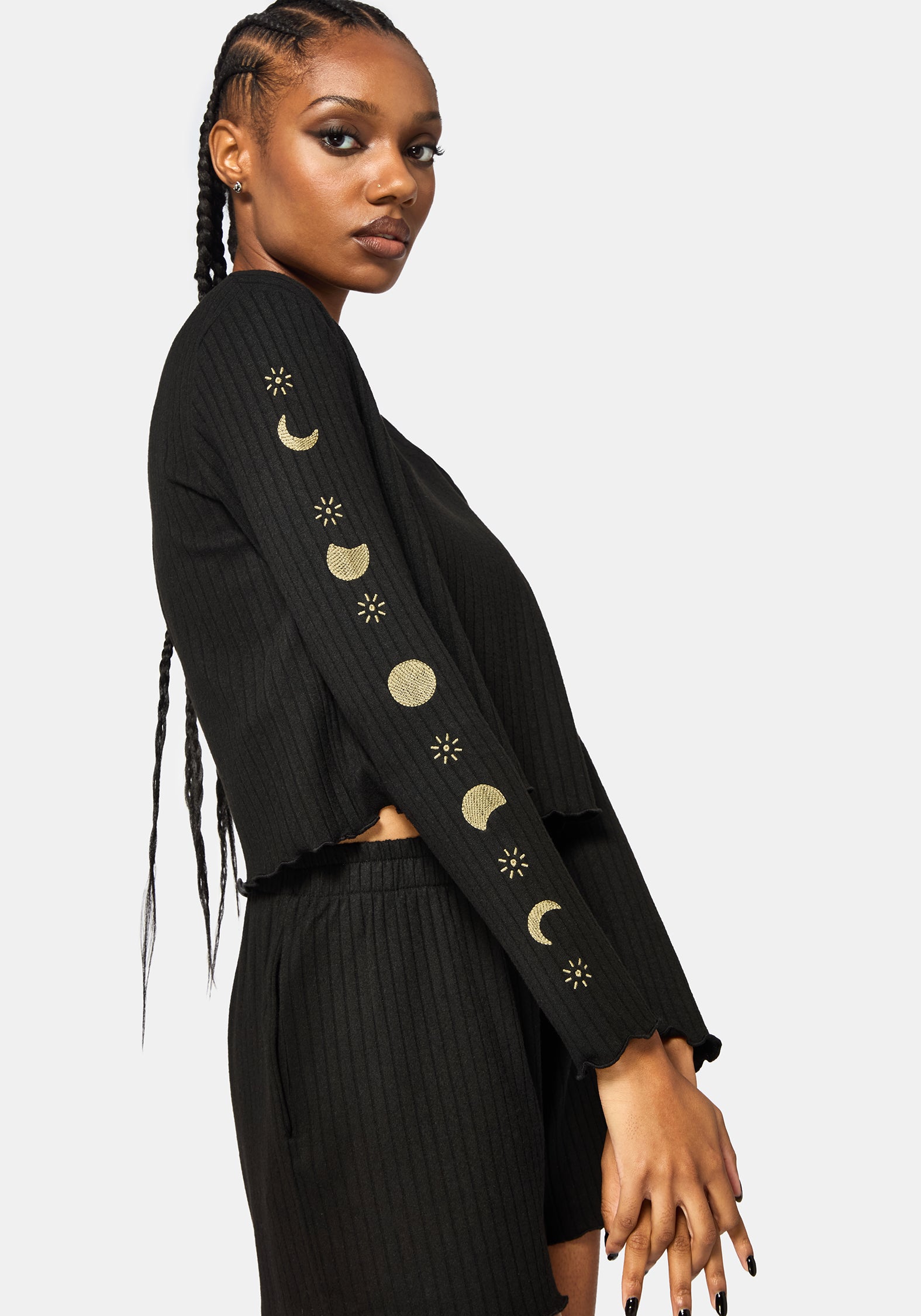 Griffinfly Embroidered Long Sleeved Pyjama Top