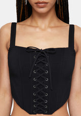 Miranda Lace Up Corset Top