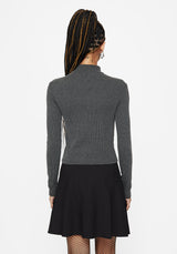 Bryony Striped Long Sleeve Crop Top