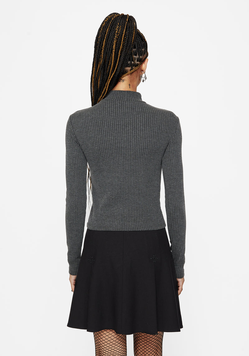 Bryony Striped Long Sleeve Crop Top