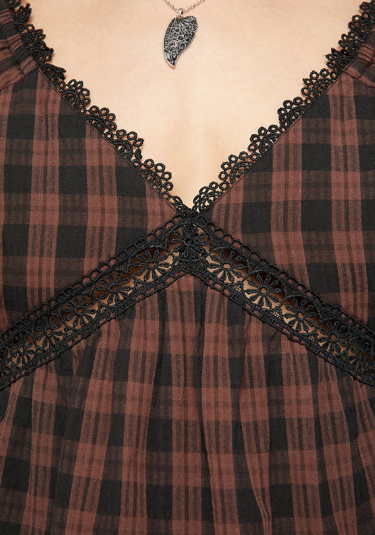 Ava Gingham Long Sleeved Blouse