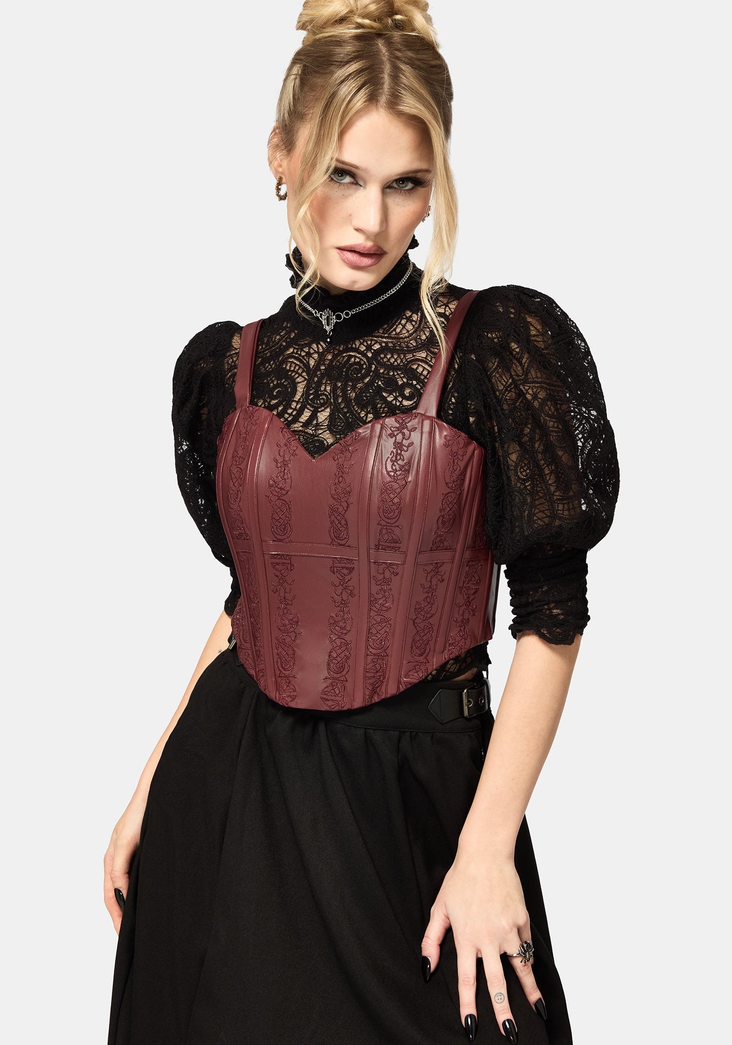 Rouvelle PU Red Corset