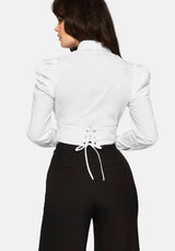 Fleux Phoenix Embroidered Corset Detail Shirt