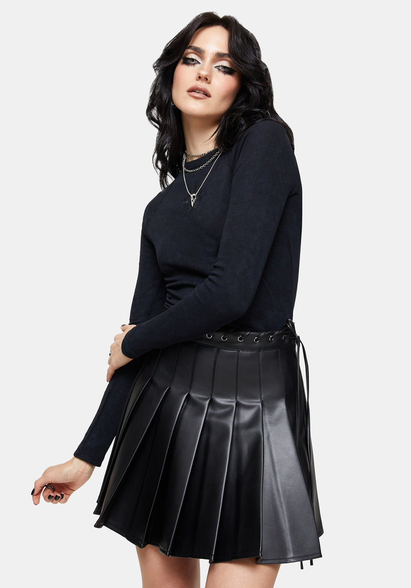 Christina Cotton Cut Out Detail Long Sleeved Top