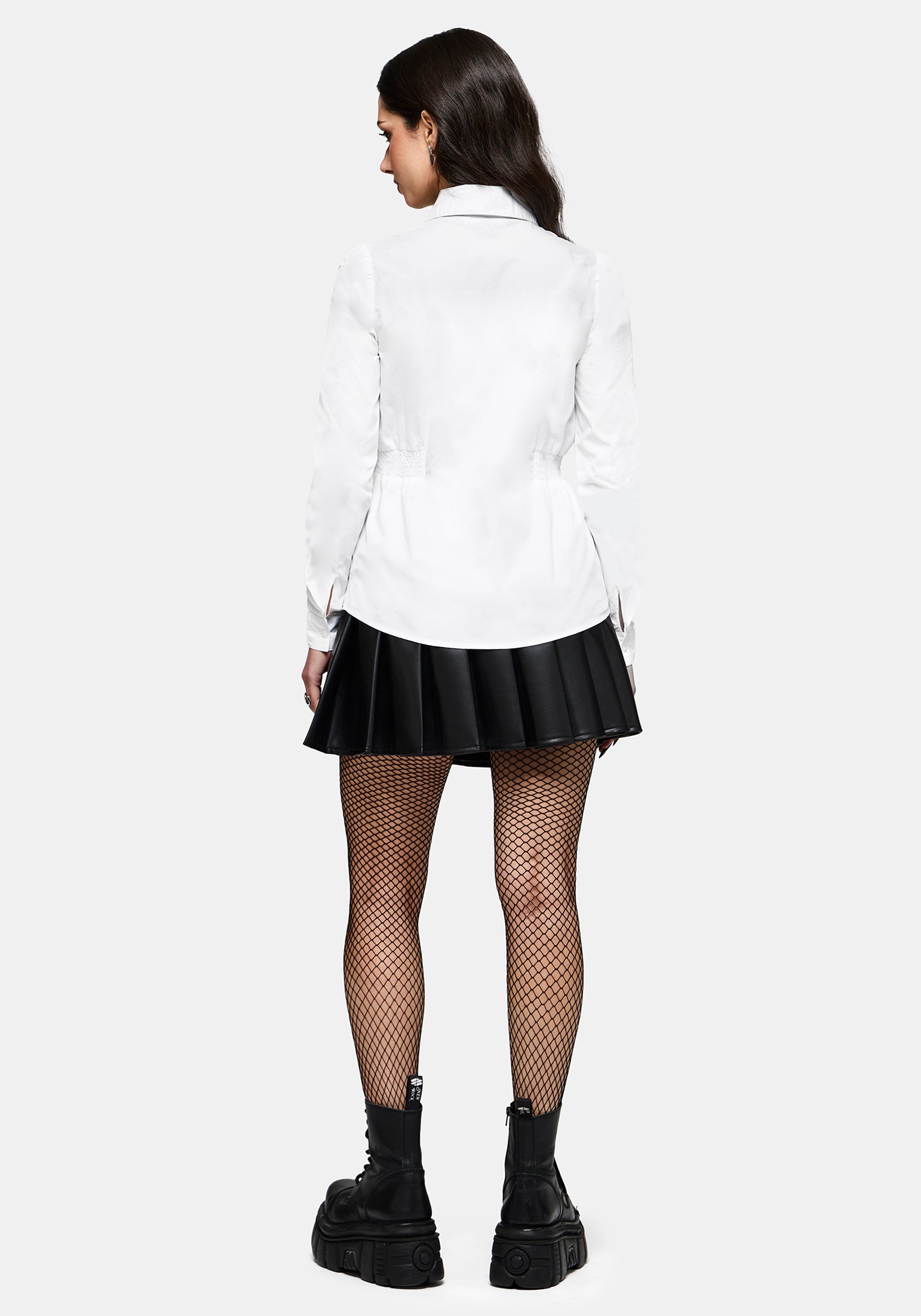 Wispette Moth Embroidered Poplin Fitted Shirt