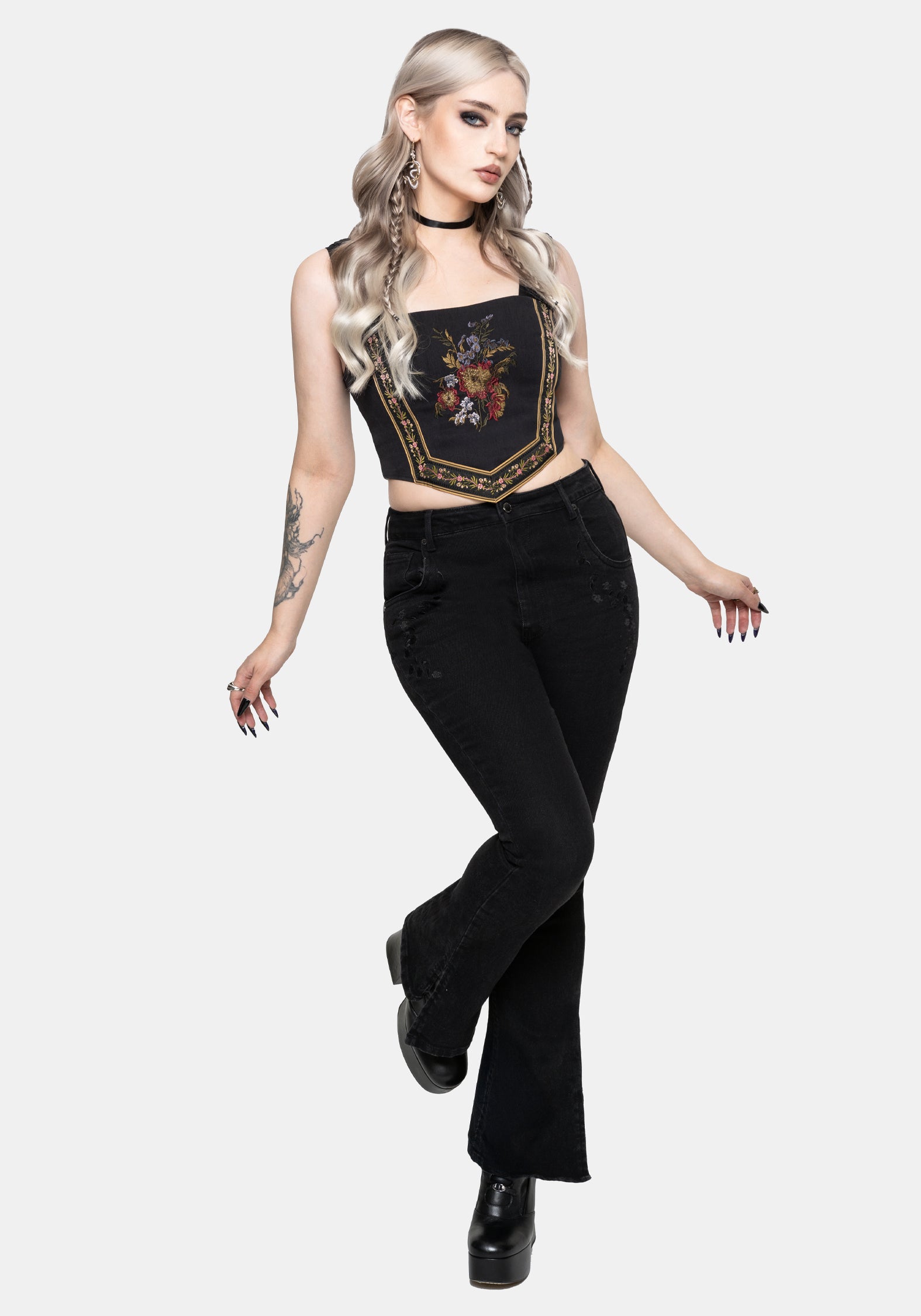 Lilet Chiffon Embroidered Corset