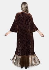 Sienna Devore Fringe Kimono