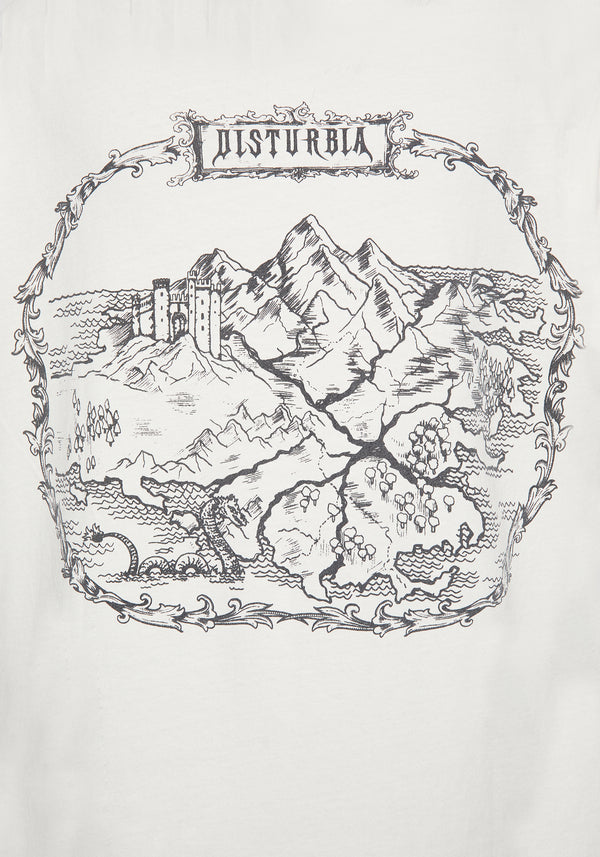 Fenrys Medieval Map Long Sleeved Cream T-Shirt