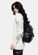 Fenrys Medieval Map Long Sleeved Cream T-Shirt