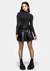 Uma Bestickt Genäht Ribbed Lang Mit Ärmeln Top