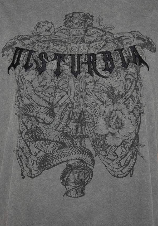 Neikea Ribcage Graphic Oversized Cotton T-Shirt