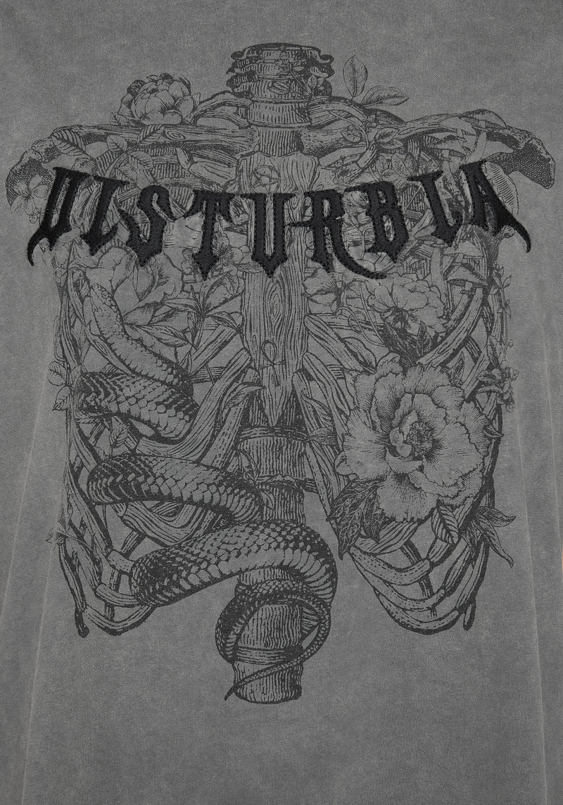 Neikea Ribcage Graphic Oversized Cotton T-Shirt