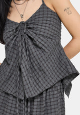 Nimira Check Ruche Hanky Hem Cami EU 34