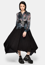Ophelie Chiffon Printed Cinch Shirt