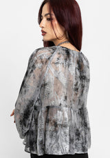 Maddie Keyhole Chiffon Halter Blouse