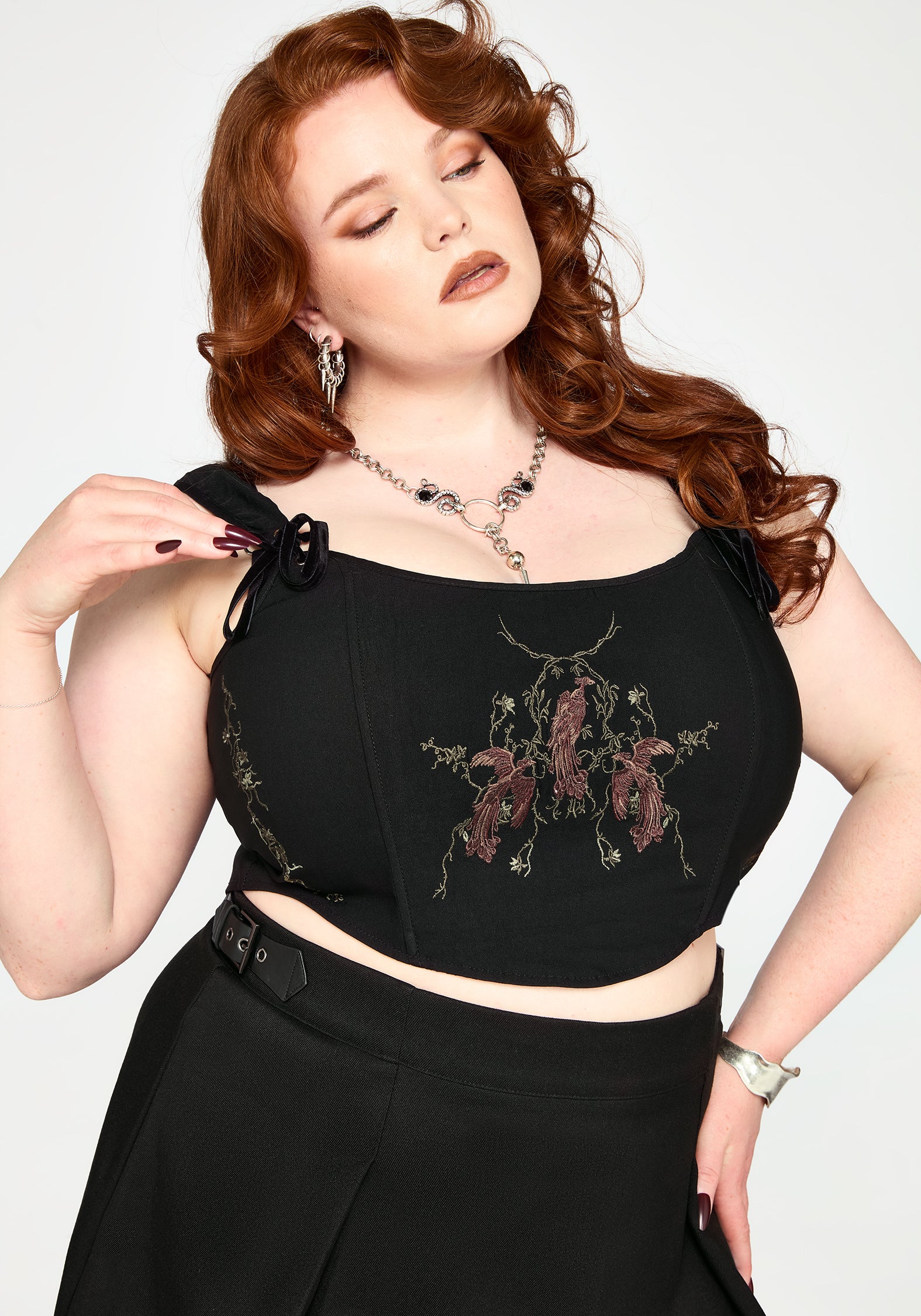 Phoenix Embroidered Corset Top – Disturbia