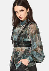 Thalassa Print Chiffon Shirt