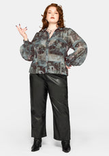 Thalassa Print Chiffon Shirt
