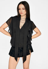 Fia Bindung Hals Bluse