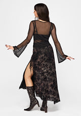 Vina Mesh Long Sleeve Hook & Eye Top