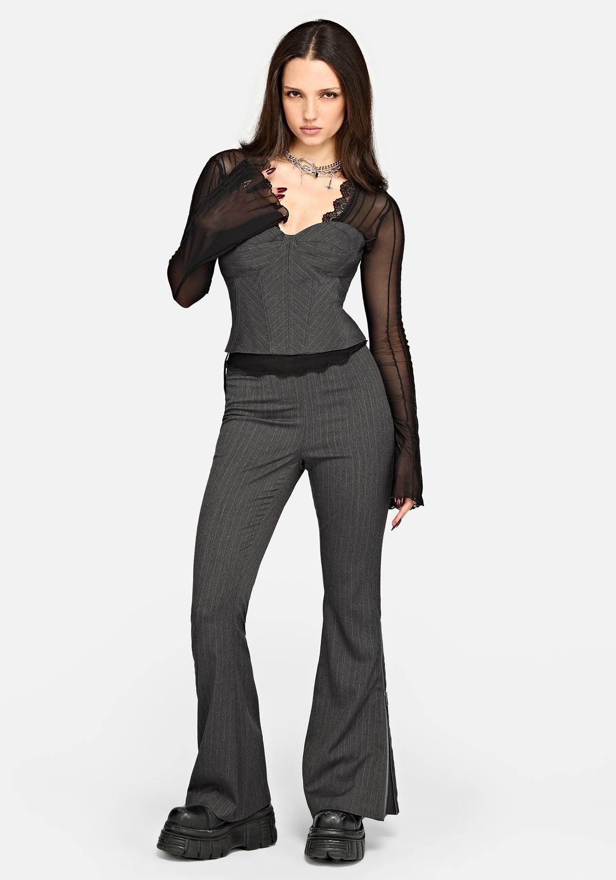 Lea Pinstripe Corset