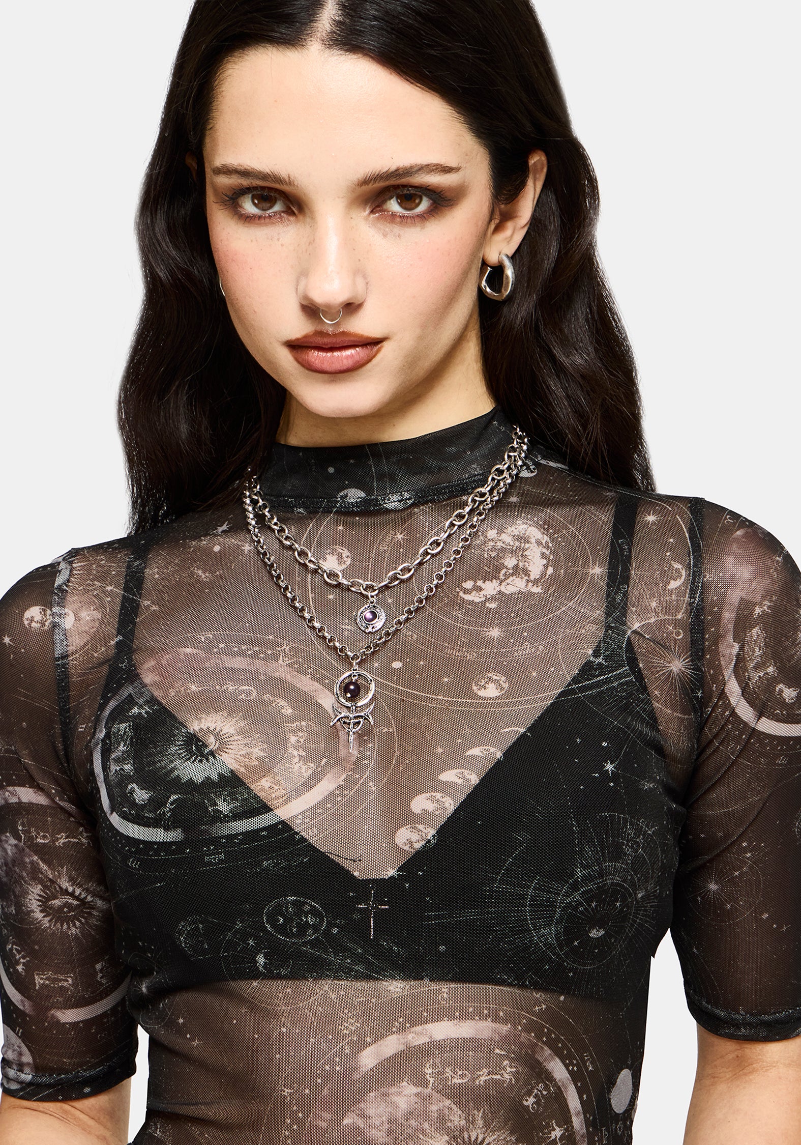 Elise Celestial Jinx Mesh Top