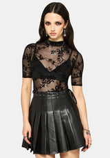 Saski Thorn Jinx Mesh Short Sleeve Top