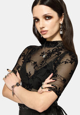 Saski Thorn Jinx Mesh Short Sleeve Top