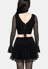 Mila Long Sleeve Lace Corseted Top