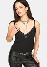 Emara Pierced Neckline Cami Top