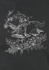 Maypole Fairy Print Crop T-Shirt - Black
