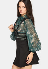 Renard Print Chiffon Shirt