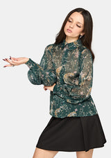 Renard Print Chiffon Shirt