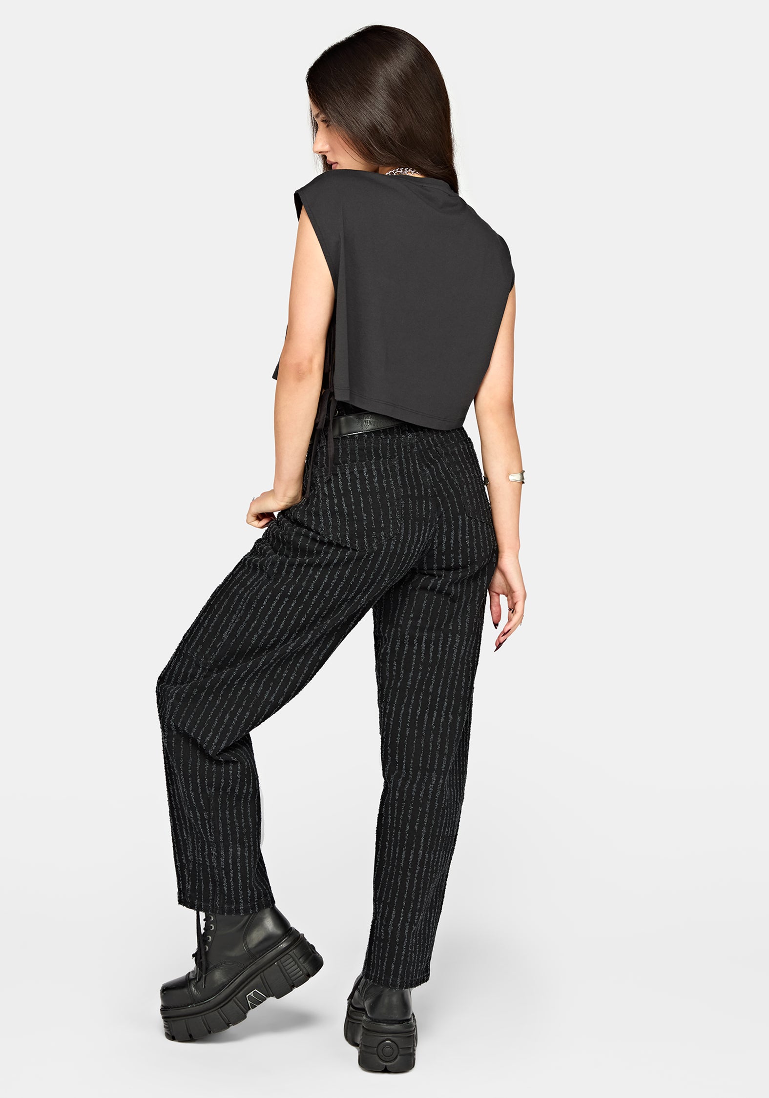 Alana Tie Side Graphic Crop Top