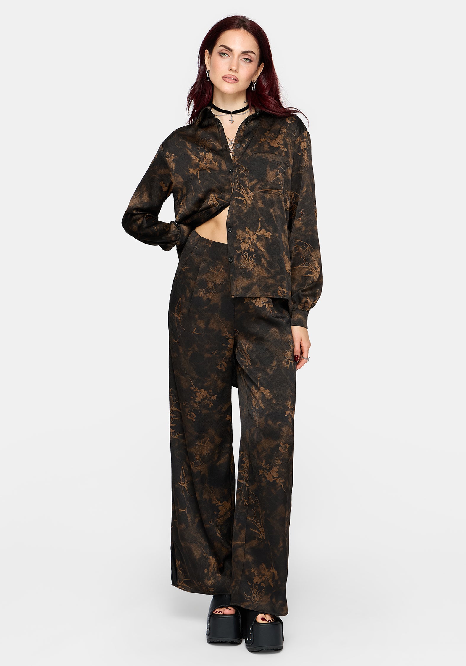 Gallo Satin Jacquard Shirt