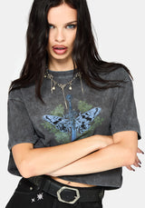 Lunar Sword Embroidered Boxy Tee
