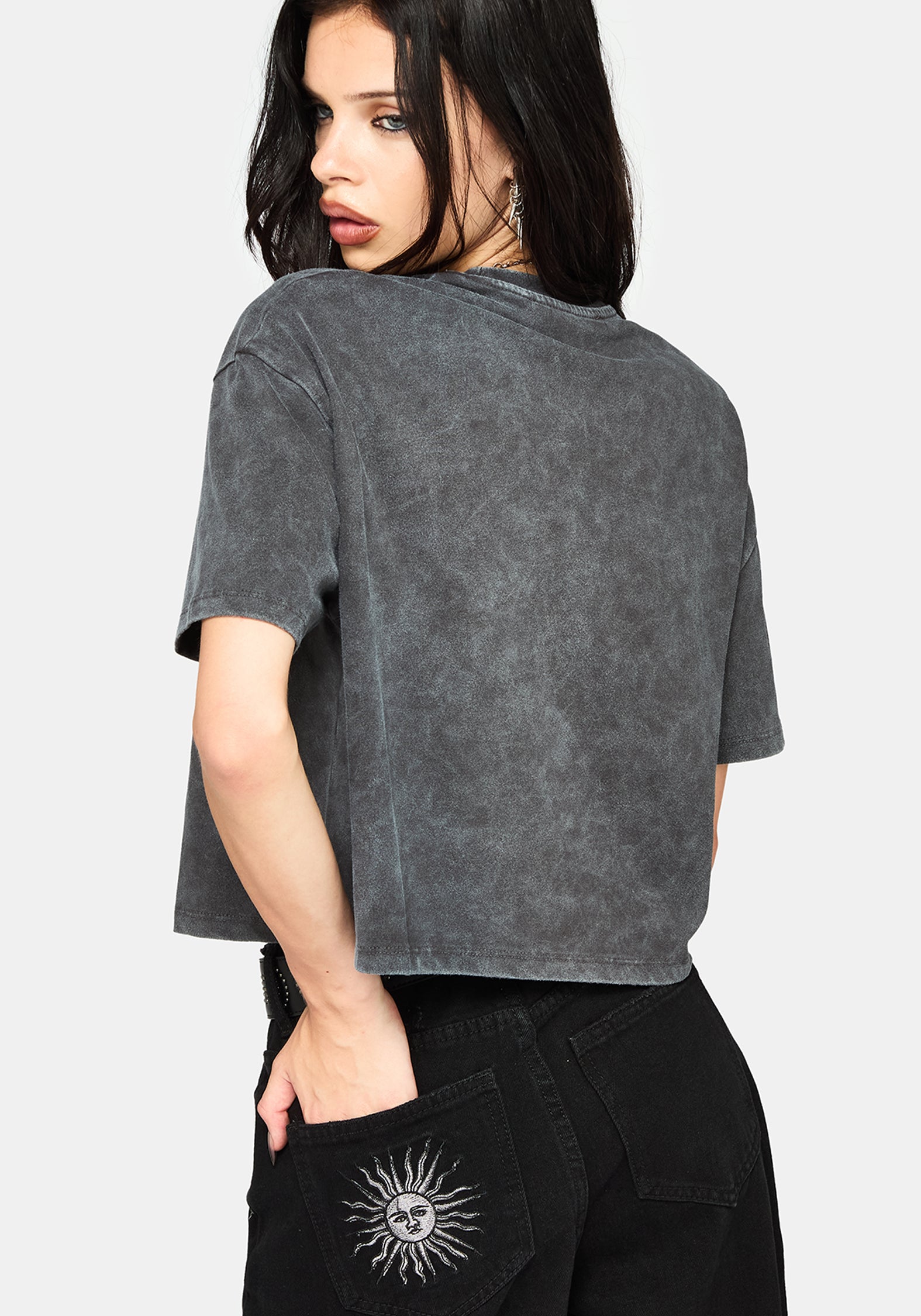 Lunar Sword Embroidered Boxy Tee